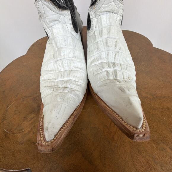 Rebelde Black White Alligator Western Boots Caiman Skin Mens 11.5 Mexico main image 11